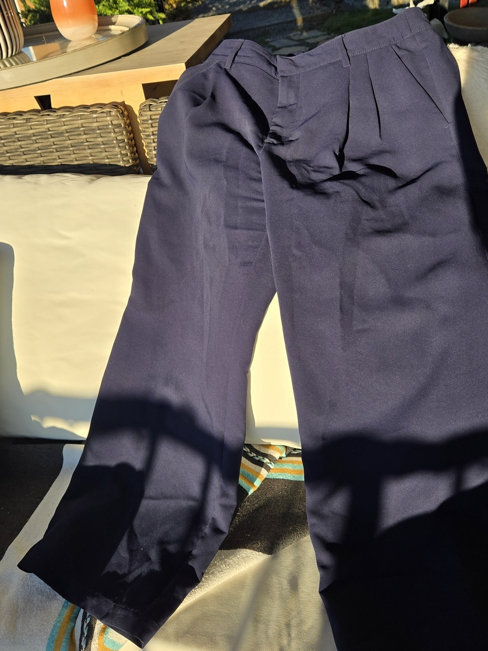 GAP Womens Navy Wide Leg Trouser Pants